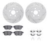 2512-75021 Geoperformance Drilled/Slotted Rotors w/5000 Advanced Brake Pads Kit & Hardware, 2011-2017 Lexus/Toyota/Scion, Positi - image 1