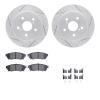 2512-75034 Geoperformance Drilled/Slotted Rotors w/5000 Advanced Brake Pads Kit & Hardware, 2015-2021 Lexus/Toyota/Scion, Positi - image 1