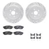 2512-75036 Geoperformance Drilled/Slotted Rotors w/5000 Advanced Brake Pads Kit & Hardware, Fits Select Lexus/Toyota/Scion, Posi - image 1