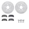 2512-76008 Geoperformance Drilled/Slotted Rotors w/5000 Advanced Brake Pads Kit & Hardware, 1997-1999 Lexus/Toyota/Scion, Positi - image 1