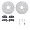 2512-76009 Geoperformance Drilled/Slotted Rotors w/5000 Advanced Brake Pads Kit & Hardware, 2000-2003 Lexus/Toyota/Scion, Positi - image 1