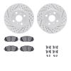 2512-76036 Geoperformance Drilled/Slotted Rotors w/5000 Advanced Brake Pads Kit & Hardware, 2012-2019 Lexus/Toyota/Scion, Positi - image 1