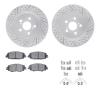2512-76059 Geoperformance Drilled/Slotted Rotors w/5000 Advanced Brake Pads Kit & Hardware, Fits Select Lexus/Toyota/Scion, Posi - image 1
