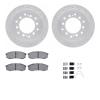 2512-76100 Geoperformance Drilled/Slotted Rotors w/5000 Advanced Brake Pads Kit & Hardware, Fits Select Lexus/Toyota/Scion, Posi - image 1