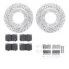 2512-76115 Geoperformance Drilled/Slotted Rotors w/5000 Advanced Brake Pads Kit & Hardware, 1998-2007 Lexus/Toyota/Scion, Positi - image 1