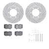 2512-76117 Geoperformance Drilled/Slotted Rotors w/5000 Advanced Brake Pads Kit & Hardware, 2000-2002 Lexus/Toyota/Scion, Positi - image 1