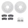 2512-80009 Geoperformance Drilled/Slotted Rotors w/5000 Advanced Brake Pads Kit & Hardware, 2003-2005 Ford/Lincoln/Mercury/Mazda - image 1