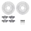 2512-80013 Geoperformance Drilled/Slotted Rotors w/5000 Advanced Brake Pads Kit & Hardware, 2007-2013 Ford/Lincoln/Mercury/Mazda - image 1