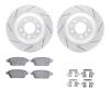 2512-80017 Geoperformance Drilled/Slotted Rotors w/5000 Advanced Brake Pads Kit & Hardware, 2006-2007 Ford/Lincoln/Mercury/Mazda - image 1