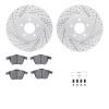 2512-80019 Geoperformance Drilled/Slotted Rotors w/5000 Advanced Brake Pads Kit & Hardware, 2007-2013 Ford/Lincoln/Mercury/Mazda - image 1
