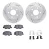 2512-80020 Geoperformance Drilled/Slotted Rotors w/5000 Advanced Brake Pads Kit & Hardware, 2014-2016 Ford/Lincoln/Mercury/Mazda - image 1