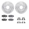 2512-80021 Geoperformance Drilled/Slotted Rotors w/5000 Advanced Brake Pads Kit & Hardware, 2014-2016 Ford/Lincoln/Mercury/Mazda - image 1