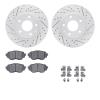 2512-80025 Geoperformance Drilled/Slotted Rotors w/5000 Advanced Brake Pads Kit & Hardware, 2014-2018 Ford/Lincoln/Mercury/Mazda - image 1