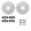 2512-80035 Geoperformance Drilled/Slotted Rotors w/5000 Advanced Brake Pads Kit & Hardware, 2014-2015 Ford/Lincoln/Mercury/Mazda - image 1