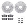 2512-80043 Geoperformance Drilled/Slotted Rotors w/5000 Advanced Brake Pads Kit & Hardware, 2016-2019 Ford/Lincoln/Mercury/Mazda - image 1