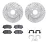 2512-80073 Geoperformance Drilled/Slotted Rotors w/5000 Advanced Brake Pads Kit & Hardware, 2013-2015 Ford/Lincoln/Mercury/Mazda - image 1