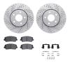 2512-80074 Geoperformance Drilled/Slotted Rotors w/5000 Advanced Brake Pads Kit & Hardware, Fits Select Ford/Lincoln/Mercury/Maz - image 1