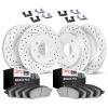 2514-07001 Geoperformance Drilled/Slotted Rotors w/5000 Advanced Brake Pads Kit & Hardware, 2013-2019 Mopar, Position: Front and - image 1