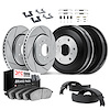 2514-40032 Geoperformance Slotted Brake Rotors w/5000 Advanced Brake Pads/Drums/Shoes & Hardware Kit, 2000-2002 Mopar, Position: - image 1