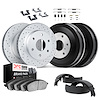 2514-47213 Geoperformance Drilled/Slotted Rotors w/5000 Advanced Brake Pads/Drums/Shoes & Hardware Kit, 1988-2000 GM, Position:  - image 1