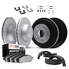 2514-52000 Geoperformance Drilled Brake Rotors w/5000 Advanced Brake Pads/Drums/Shoes & Hardware Kit, 2003-2008 Multiple Makes/M - image 1