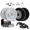 2514-67049 Geoperformance Drilled/Slotted Rotors w/5000 Advanced Brake Pads/Drums/Shoes & Hardware Kit, 2013-2021 Multiple Makes - image 1