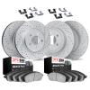 2514-74024 Geoperformance Drilled/Slotted Rotors w/5000 Advanced Brake Pads Kit & Hardware, 2008-2015 Audi/Volkswagen, Position: - image 1