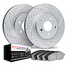 2602-02027 Geoperformance Drilled/Slotted Rotors w/5000 Euro Ceramic Brake Pads Kit, 1997-2004 Porsche, Position: Front - image 1