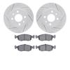 2602-07003 Geoperformance Drilled/Slotted Rotors w/5000 Euro Ceramic Brake Pads Kit, 2012-2019 Mopar, Position: Front - image 1