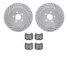 2602-13009 Geoperformance Drilled/Slotted Rotors w/5000 Euro Ceramic Brake Pads Kit, 2003-2004 Subaru, Position: Rear - image 1