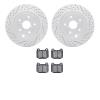2602-13021 Geoperformance Drilled/Slotted Rotors w/5000 Euro Ceramic Brake Pads Kit, 2008-2020 Subaru, Position: Rear - image 1
