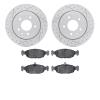 2602-20000 Geoperformance Drilled/Slotted Rotors w/5000 Euro Ceramic Brake Pads Kit, 1995-1997 Jaguar, Position: Rear - image 1