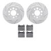 2602-27003 Geoperformance Drilled/Slotted Rotors w/5000 Euro Ceramic Brake Pads Kit, 1974-1997 Volvo, Position: Rear - image 1