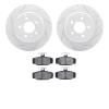 2602-27018 Geoperformance Drilled/Slotted Rotors w/5000 Euro Ceramic Brake Pads Kit, 1996-1997 Volvo, Position: Rear - image 1
