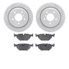 2602-31051 Geoperformance Drilled/Slotted Rotors w/5000 Euro Ceramic Brake Pads Kit, 1996-2003 BMW, Position: Rear - image 1