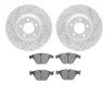 2602-31144 Geoperformance Drilled/Slotted Rotors w/5000 Euro Ceramic Brake Pads Kit, 2007-2015 BMW, Position: Front - image 1