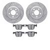 2602-31210 Geoperformance Drilled/Slotted Rotors w/5000 Euro Ceramic Brake Pads Kit, 2012-2020 BMW, Position: Rear - image 1
