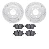 2602-32035 Geoperformance Drilled/Slotted Rotors w/5000 Euro Ceramic Brake Pads Kit, 2013-2016 Mini, Position: Rear - image 1