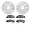 2602-45003 Geoperformance Drilled/Slotted Rotors w/5000 Euro Ceramic Brake Pads Kit, 2006-2016 GM, Position: Front - image 1