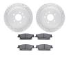 2602-46016 Geoperformance Drilled/Slotted Rotors w/5000 Euro Ceramic Brake Pads Kit, 2005-2011 GM, Position: Rear - image 1