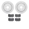 2602-47037 Geoperformance Drilled/Slotted Rotors w/5000 Euro Ceramic Brake Pads Kit, Fits Select GM, Position: Rear - image 1