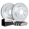 2602-47041 Geoperformance Drilled/Slotted Rotors w/5000 Euro Ceramic Brake Pads Kit, 2015-2020 GM, Position: Front - image 1