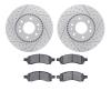 2602-48012 Geoperformance Drilled/Slotted Rotors w/5000 Euro Ceramic Brake Pads Kit, 2006-2009 GM, Position: Front - image 1