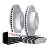 2602-48015 Geoperformance Drilled Brake Rotors w/5000 Euro Ceramic Brake Pads Kit, 2006-2009 GM, Position: Front - image 1