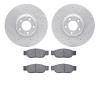 2602-54012 Geoperformance Drilled/Slotted Rotors w/5000 Euro Ceramic Brake Pads Kit, 2003-2005 Jaguar, Position: Front - image 1
