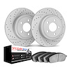 2602-54091 Geoperformance Drilled/Slotted Rotors w/5000 Euro Ceramic Brake Pads Kit, Fits Select Ford/Lincoln/Mercury/Mazda, Pos - image 1