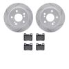 2602-63021 Geoperformance Drilled/Slotted Rotors w/5000 Euro Ceramic Brake Pads Kit, 1986-1993 Mercedes-Benz, Position: Rear - image 1