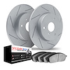 2602-63118 Geoperformance Slotted Brake Rotors w/5000 Euro Ceramic Brake Pads Kit, 2005-2016 Smart, Position: Front - image 1