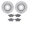 2602-65009 Geoperformance Drilled/Slotted Rotors w/5000 Euro Ceramic Brake Pads Kit, 1999-2010 GM, Position: Front - image 1
