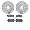 2602-67036 Geoperformance Drilled/Slotted Rotors w/5000 Euro Ceramic Brake Pads Kit, 2011-2019 Infiniti/Nissan, Position: Front - image 1